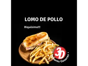 LOMO DE POLLO + PAPAS FRITAS de 3D.SABORESCASEROS