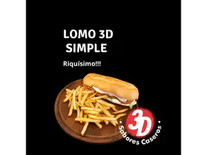 LOMITO 3D SIMPLE + PAPAS FRITAS de 3D.SABORESCASEROS