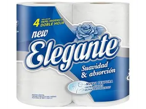 Papel Higiénico Elegante Doble Hoja – Pack 4 x 30 mts de BACA HOME