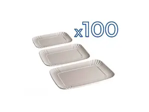 Bandejas carton n4 de Celeste y blanca