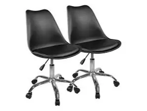 SILLA TULIP DE OFICINA NEGRA de cordobamuebles.com