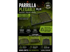 Parrilla plegable 60x40 de El correntino pesca camping carnada