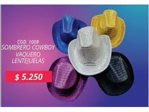 VAQUERO CON LENTEJUELAS de COTIFIESTA COTILLON