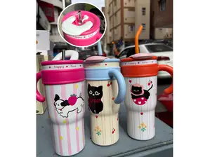 VASO TERMICO GATITO CON SORBETE DE ACERO LIQUIDACION!! de CUBE COMUNICACIONES