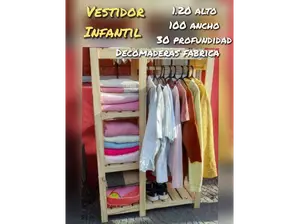 Vestidor infantil 1.20*100*30 de Deco maderas