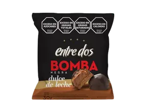 Caja x36u. Bomba ddl choco Negro x 30 grs. Entre Dos de Distribuidora_babilonia