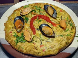 (531) tortilla de MEJILLONES de EL TIBURON - FISH FOOD