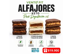 CAJA 3 SABORES DE ALFAJORES X 6 REGALO! de Esto es Keto - ENVÍOS SEMANALES