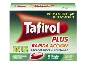 Tafirol Plus X 8 Caps - Dolor Muscular , Musculares Y Articulaciones. Inflamacion, Analgesico, Antinflamatorio, de Farmacia Rivera