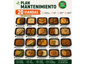 20 VIANDAS MANTENIMIENTO de Fast and Good Viandas Saludables