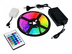 Tira Luces Led 5050 Rgb, Kit Completo,control Y Fuente de Gonmo