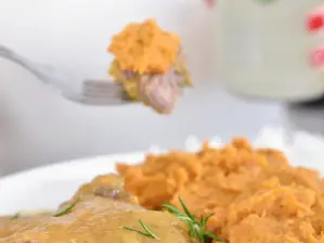 Bondiola de cerdo a la mostaza con puré de batata de Goodway