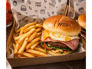 Hamburguesa clásica de Grecia Food Truck