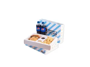 Promo hamburguesas con papas y 2 gaseosas de Nueva Córdoba.