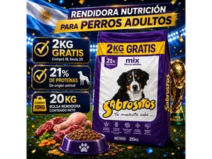 Criadores Sabromix x 21kg + 2kg Gratis de Huellitas TM Moreno