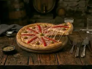 Especial Jamón y Morrones de LA CUADRA