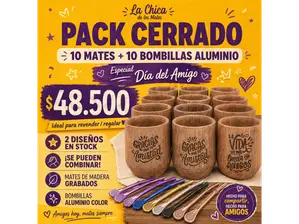MATE + GRABADO + BOMBILLA de LA CHICA DE LOS MATES