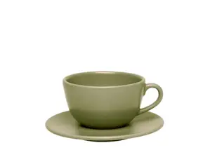 TAZA DE TE C/PLATO OLIVA 200 cc - 14 cm de lidergourmet