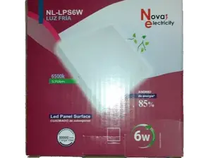 Plafón 6w NOVA Electric Superficial LUZ FRIA de LMF MATERIALES ELECTRICOS