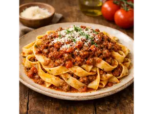Tallarines con Salsa Bolognesa de MABEL