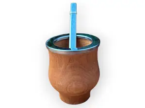 Mate camionero de algarrobo con virola de Mates para Emprendedores