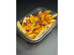 Porción de papas con cheddar de MyM_burguers