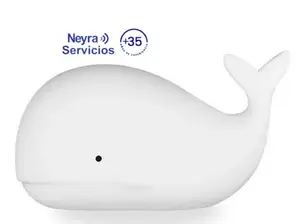Velador infantil recargable RGB ballena de Neyra Servicios