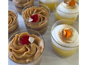 Shots de postres de Nougat