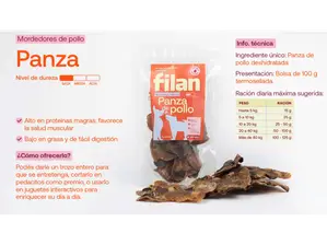 Panza de pollo deshidratada de NutriSana