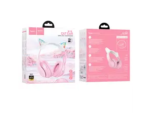 AURICULARES HOCO W42 CAT EARS ONEAR BLUETOOTH ROSA de On the Go - On the Go - El Bunker del Tecnico Cordoba