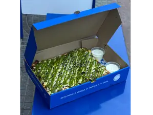 Focaccia entera de champis gratinados y queso duro de Oti focacceria bsas