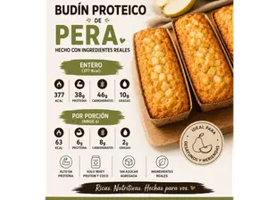 BUDIN PROTEICO PERA de Pangea Alimentos Naturales