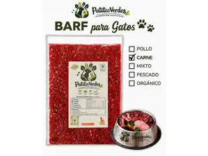 VIANDA BARF DE CARNE PARA PERROS de Patitas Verdes