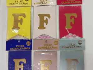 banderin feliz cumple colores lisos de Piruleta Cotillon Corrientes
