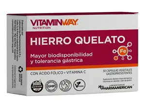 Hierro Quelato X30 Caps -vitaminway Neutro de Pistacho Dietetica