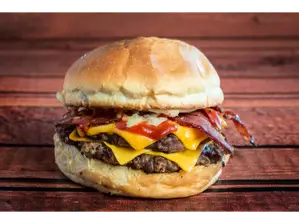 Burger doble de Pizzamanias