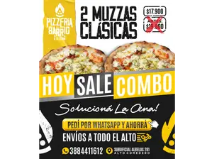 COMBO 2 Muzzas Clásicas de Pizzería del Barrio