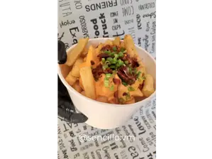 Papas con cheddar chicas de Sencillo