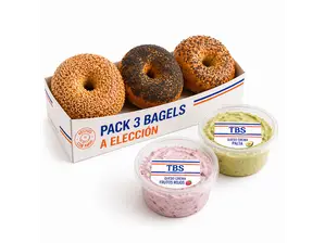 Pack 3 Panes + 2 Cream Cheese Caseros de The Bagel Side