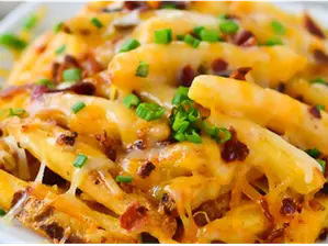 Papas fritas con Cheddar y bacon de The brothers - Un sabor familiar