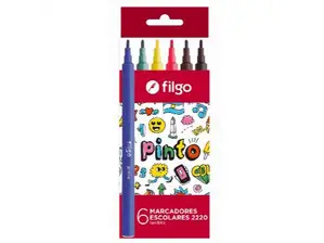 Marcador Escolar de Color Filgo Pinto x 6 Colores No Toxico de TOP PRINT ANDALGALA