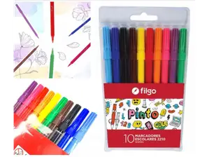 Marcador Escolar de Color Filgo Pinto x 10 Colores No Toxico de TOP PRINT ANDALGALA