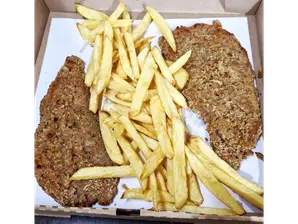 Milanesa sola con guarnición de fritas de Totopizzas2015