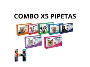 Promo X 5 Pipetas Hectopar Surtidas 15% Off de Universo Mascotas Distribuidora