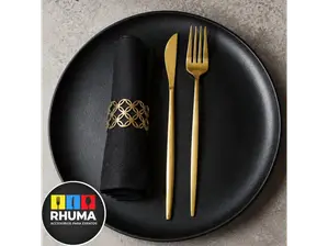 PLATO PRINCIPAL 26CM PREMIUM NEGRO de Rhuma