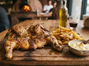 Medio pollo a la leña de VIKINGOS