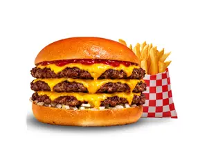 Cheese TRIPLE con papas de YankFud - Independencia 1181 -Nva Cba