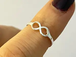ANILLO DOBLE INICIAL DE PLATA de CATALOGO CLIENTES
